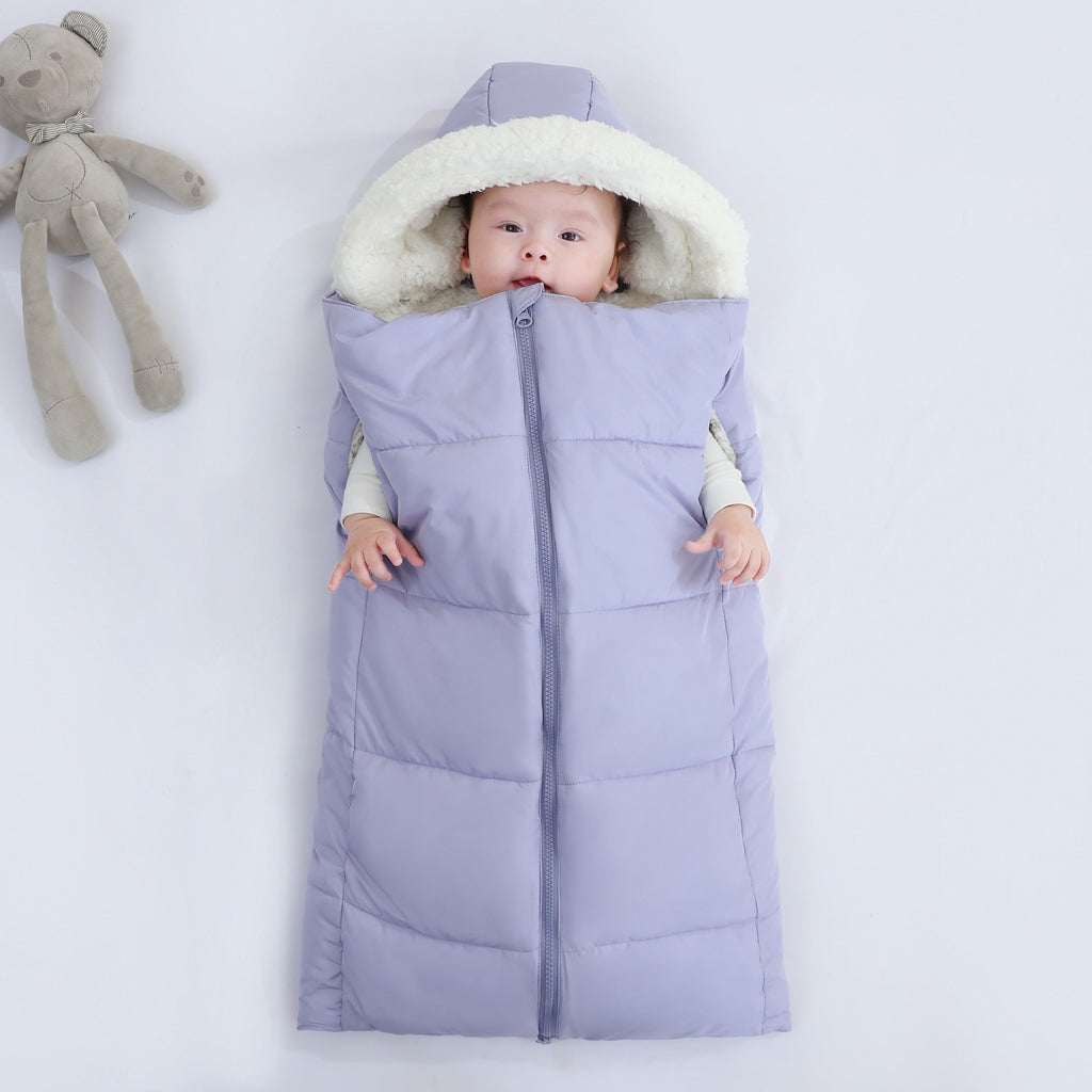 Weisses Baby-Schlafsack mit Kapuze – Bild 3 | LuxeStyle