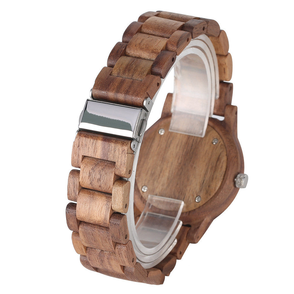 Holzarmbanduhr mit Quarzwerk, 40 mm Zifferblatt | LuxeStyle