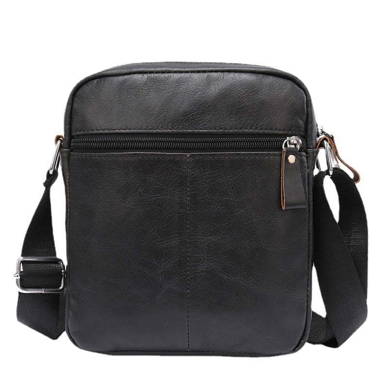 Umhängetasche Retro aus Rindsleder, schwarz/braun – Bild 8 | LuxeStyle
