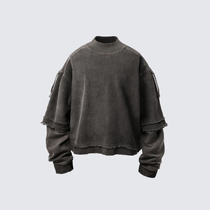 Vintage Langarmshirt im Lagenlook für Herren