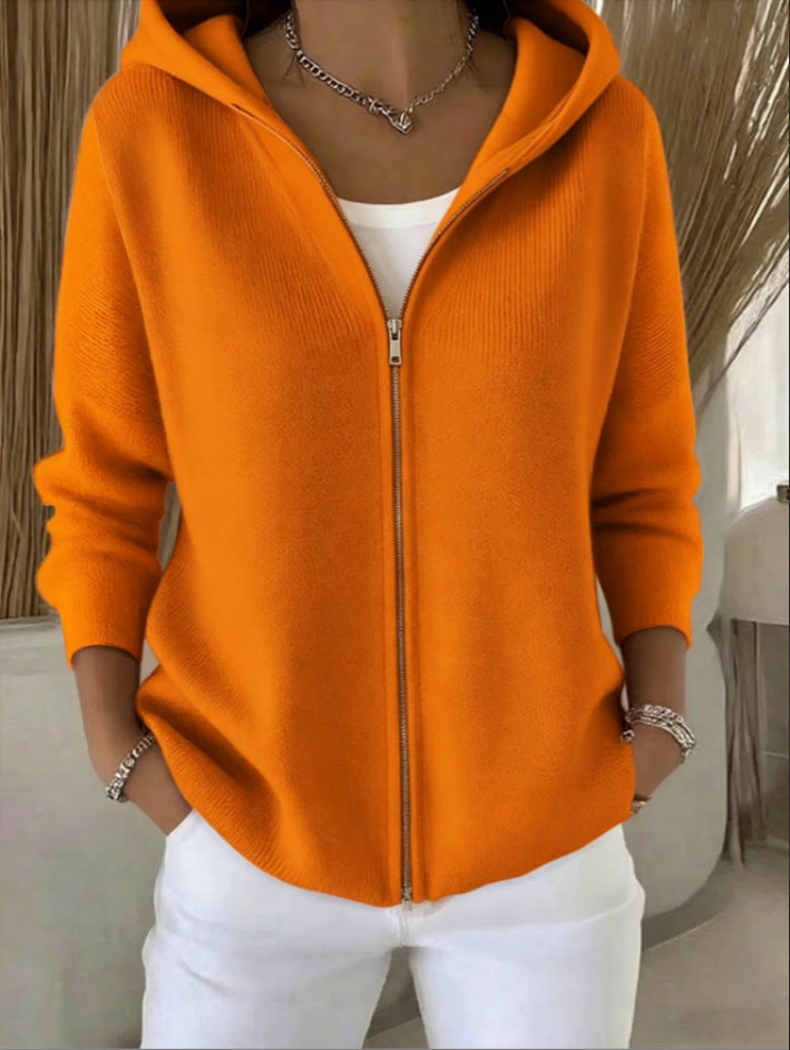 Strick-Hoodie mit Reissverschluss