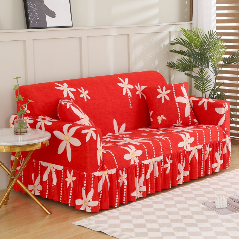 Sofaabdeckung mit Pflanzenmuster – Stretch – Bild 11 | LuxeStyle