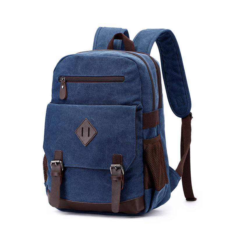 Retro Canvas Rucksack für Laptop – Bild 9 | LuxeStyle