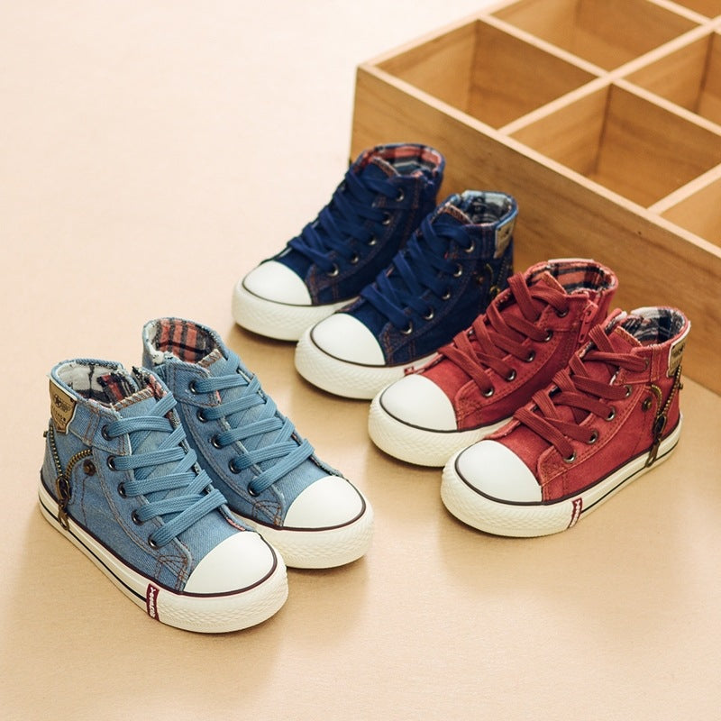 Atmungsaktive Denim-Sneakers für Kinder