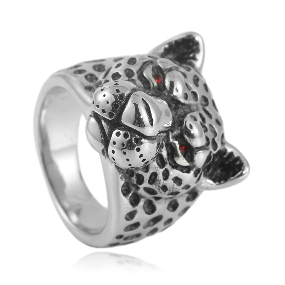 Titanstahl-Ring mit Leopardenmuster – Bild 3 | LuxeStyle