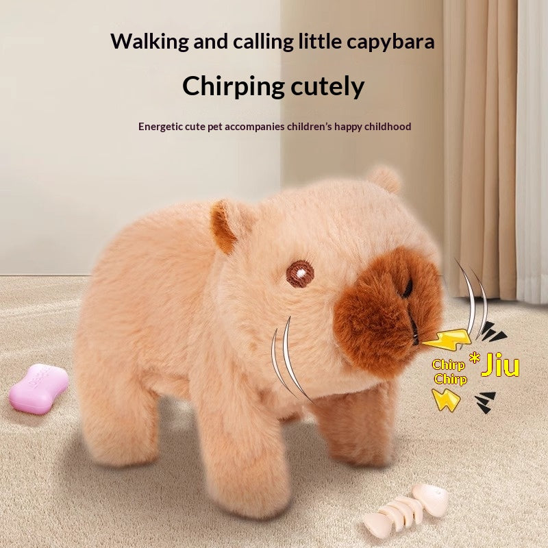 Elektrisches Capybara Plüschtier mit Gehfunktion