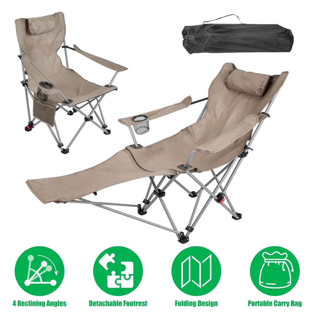 Campingliege mit Fußstütze