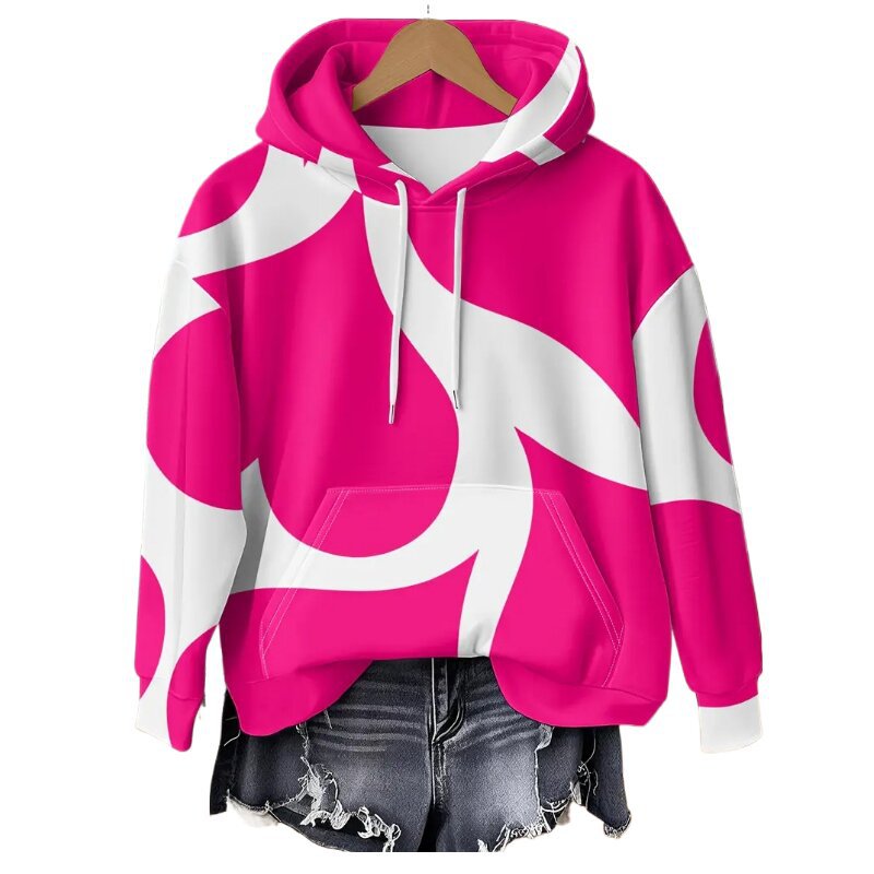 Kapuzenpullover mit 3D-Print für Damen