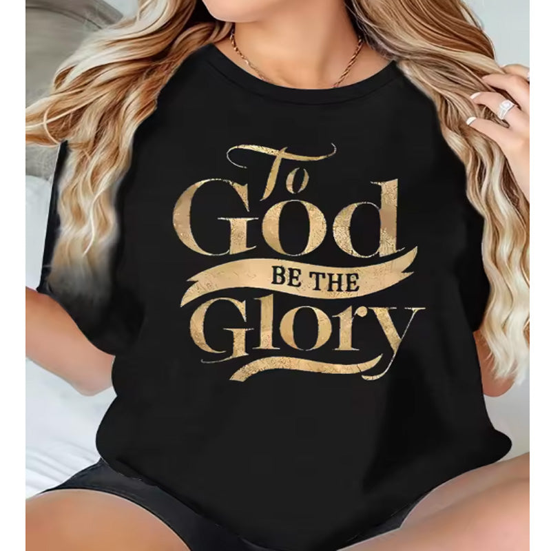 T-Shirt "To God Be The Glory" Goldprint