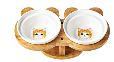 Holz-Ceramik-Katzenbowlenset – Bild 6 | LuxeStyle