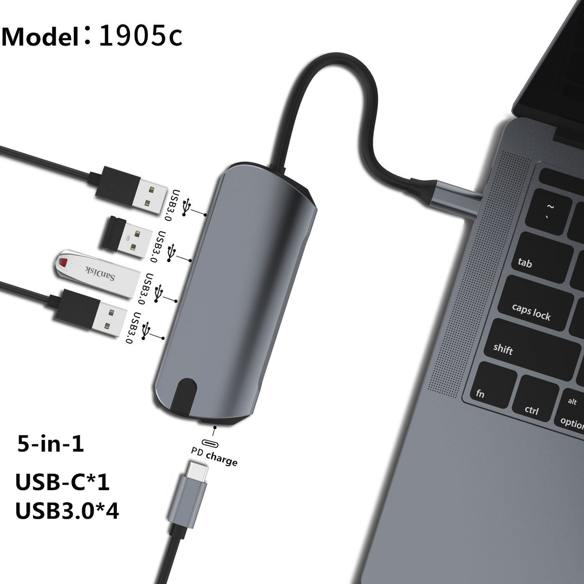 USB-HUB mit vier bis acht Anschlüssen | LuxeStyle