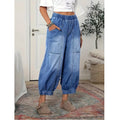 Retro-Denim-Caprihosen