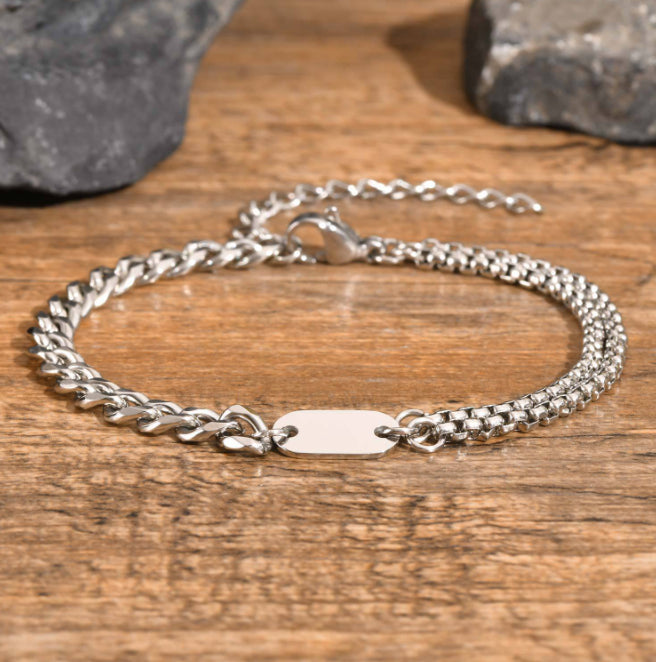Personalisierbares Rund-Anhänger-Armband – Bild 6 | LuxeStyle