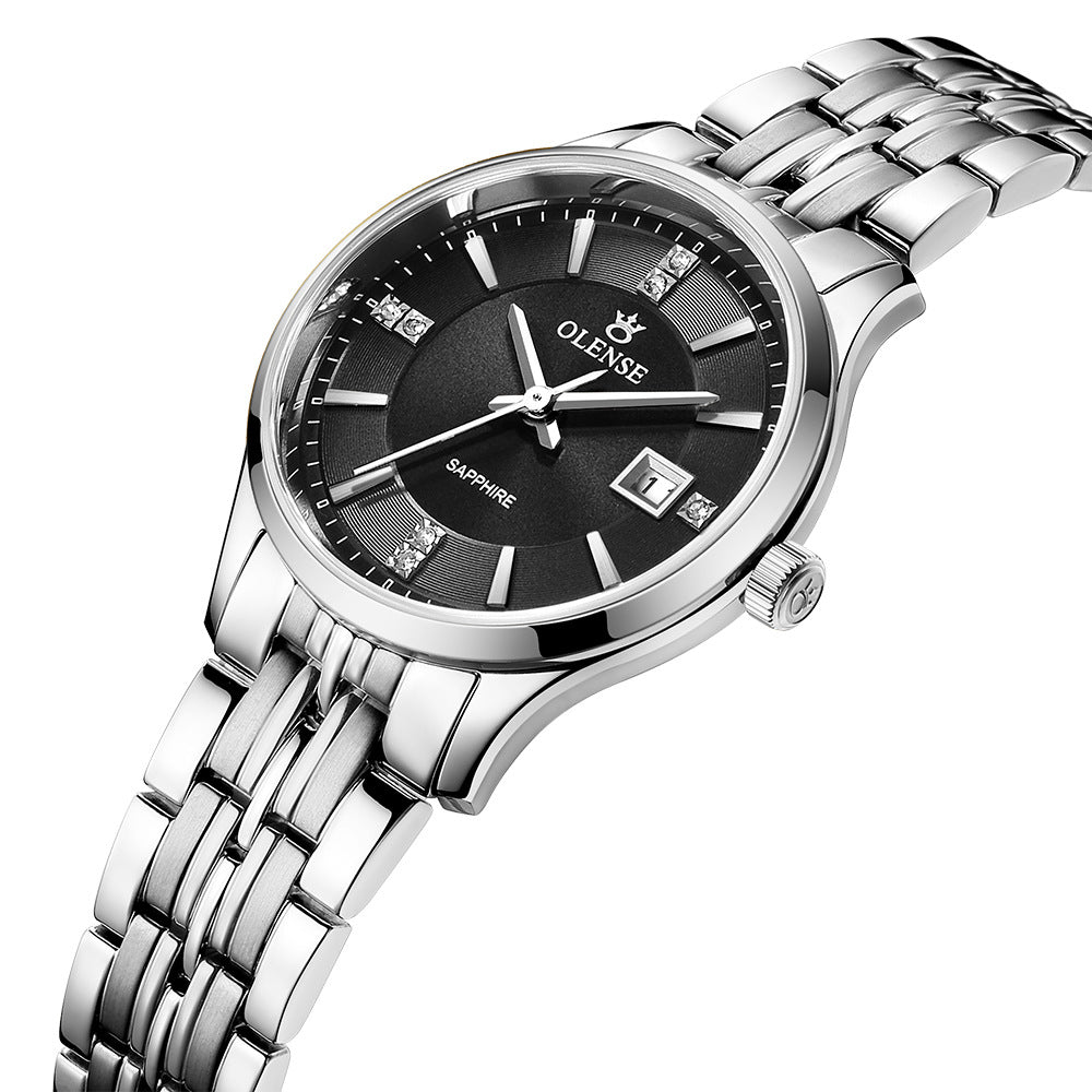 Herrenuhr aus Edelstahl, wasserdichtes Quarz-Set – Bild 4 | LuxeStyle