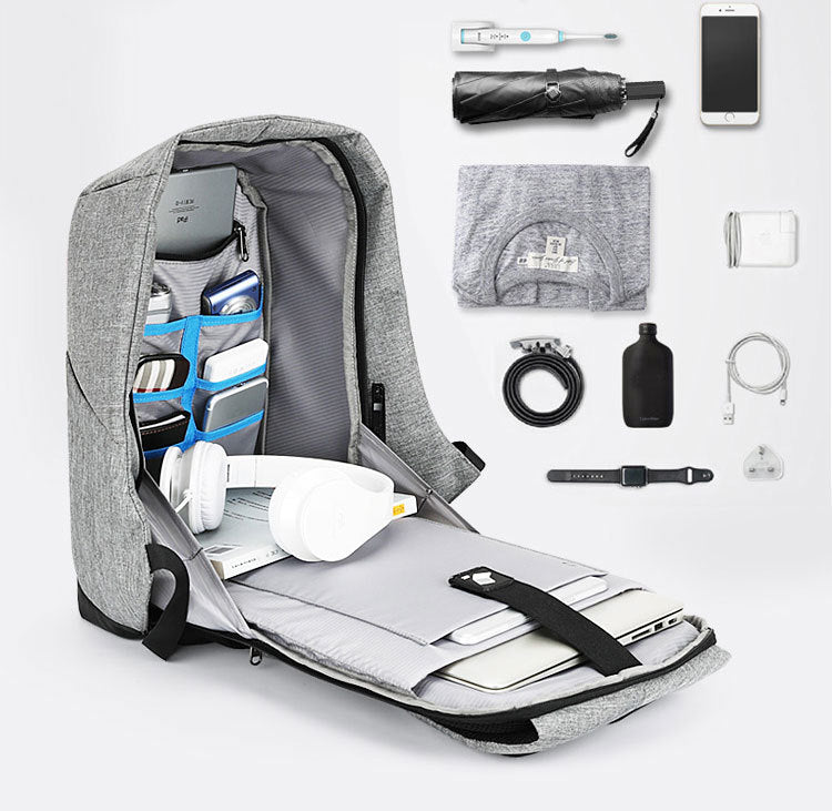 Rucksack mit USB-Ladefunktion, 39x28x11 cm – Bild 6 | LuxeStyle