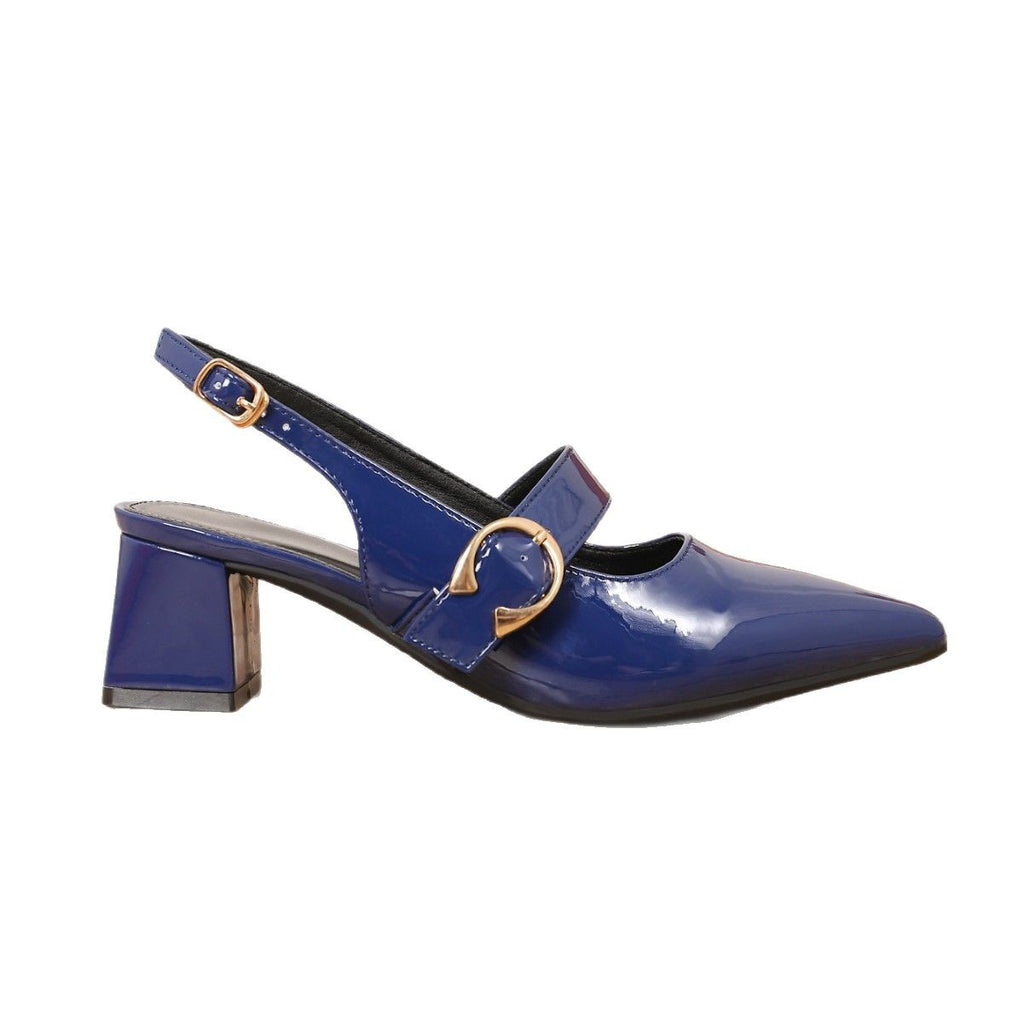 Chunky-Heel High Heels mit spitzer Zehe