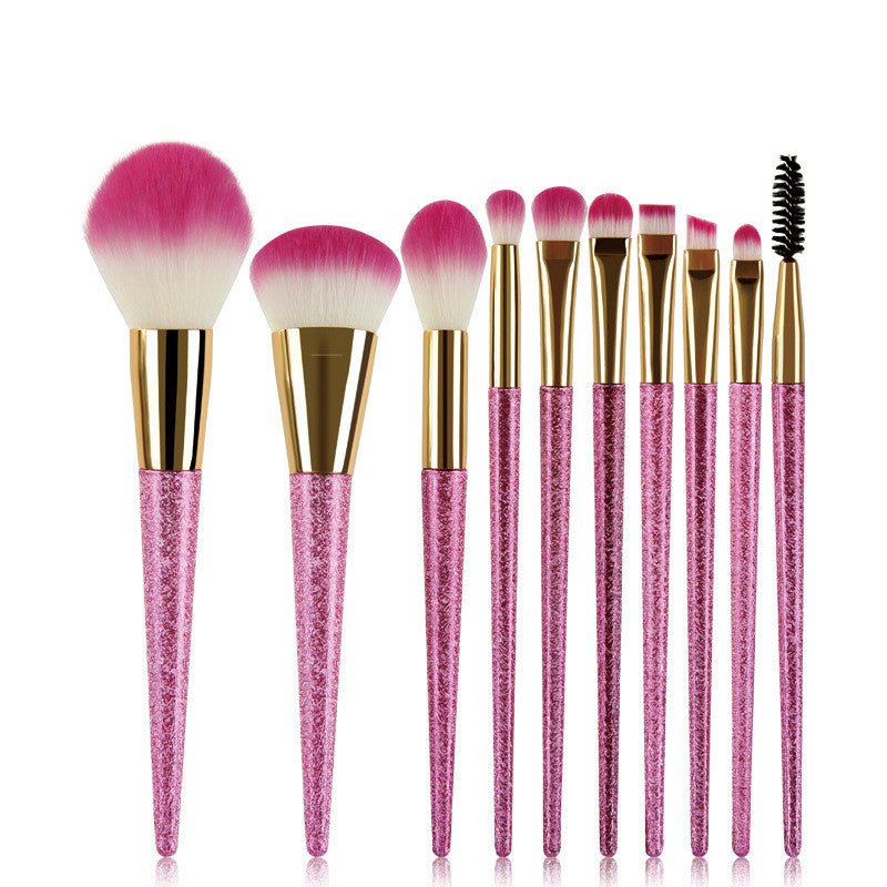 10er-Set Make-up-Pinsel mit Kristallgriff – Bild 5 | LuxeStyle