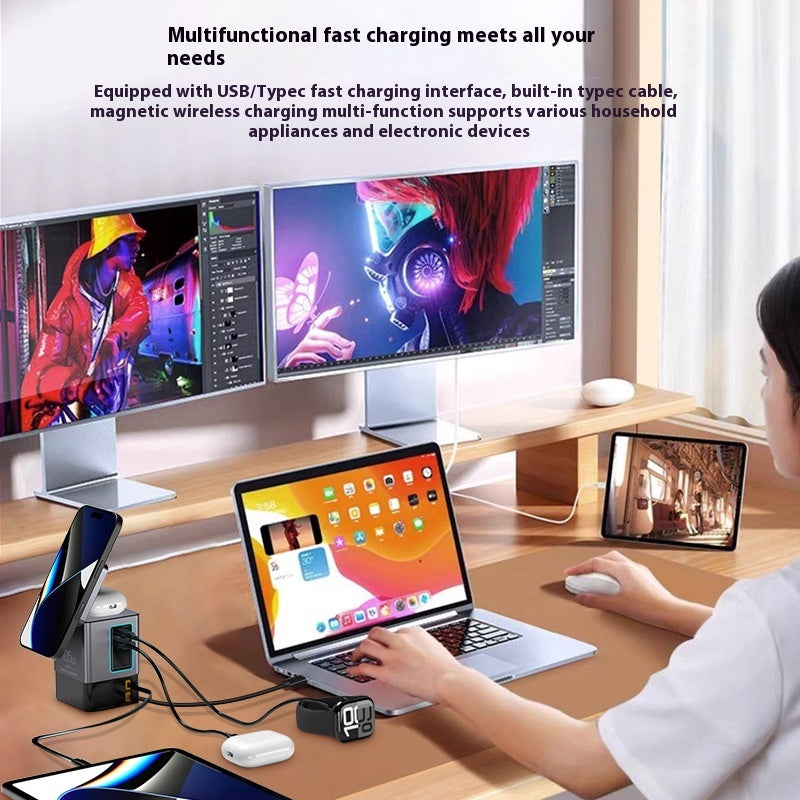 105W Multifunktionales Magnetisches GaN Wireless Ladegerät