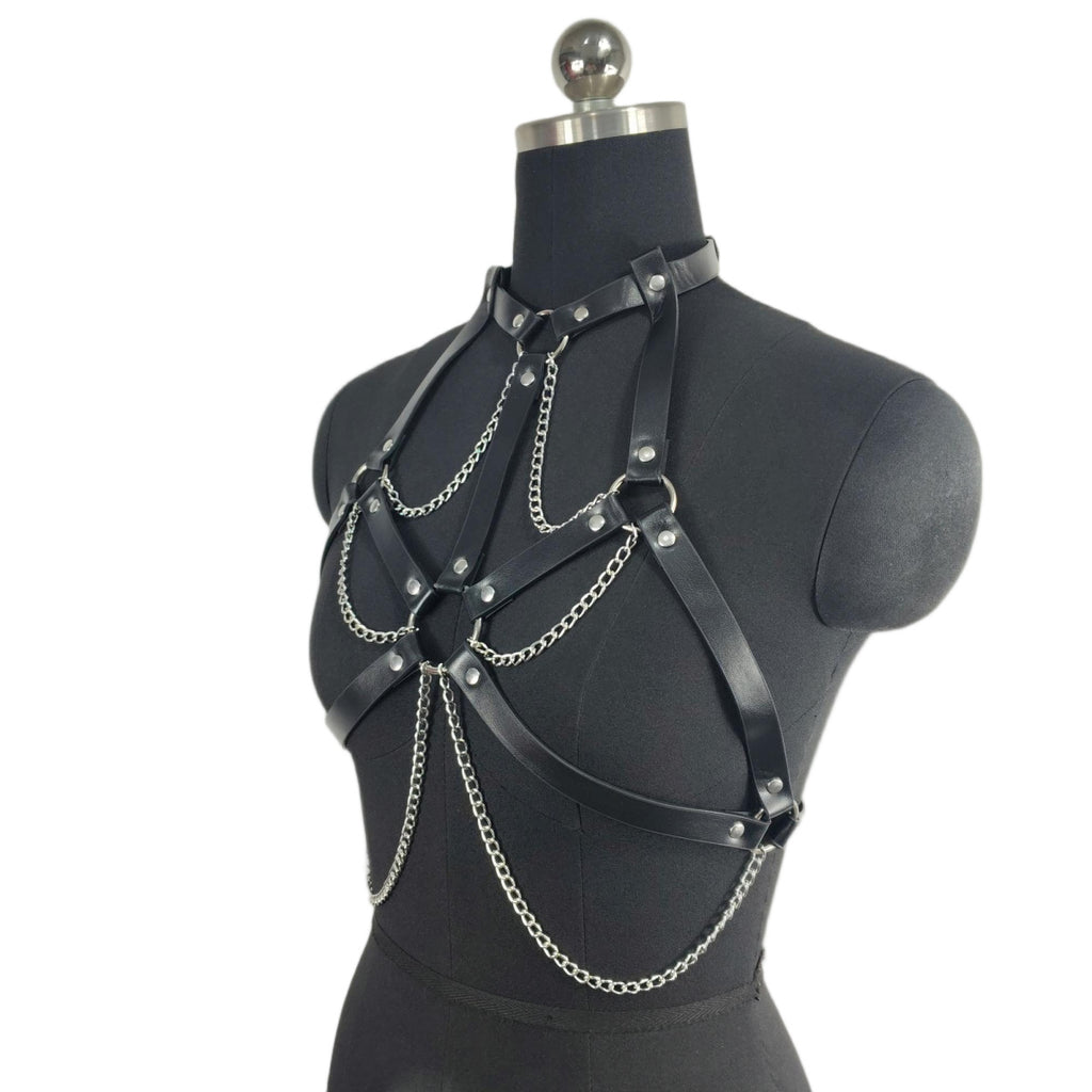 Lederriemen mit Kette für Damen