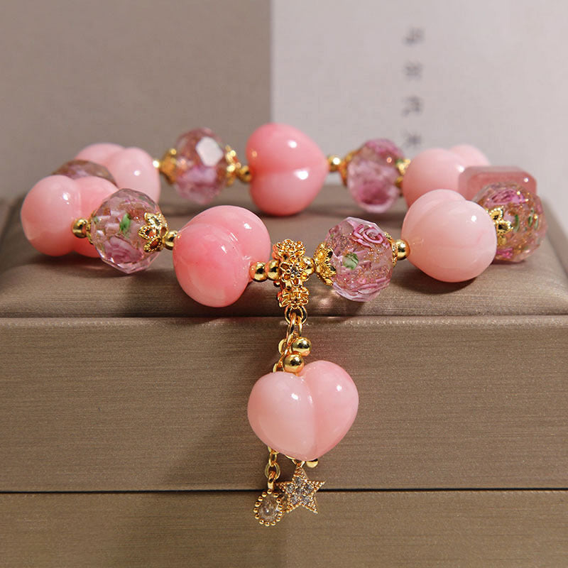 Armband «Rose Garden» mit Glas- und Achatperlen – Bild 6 | LuxeStyle