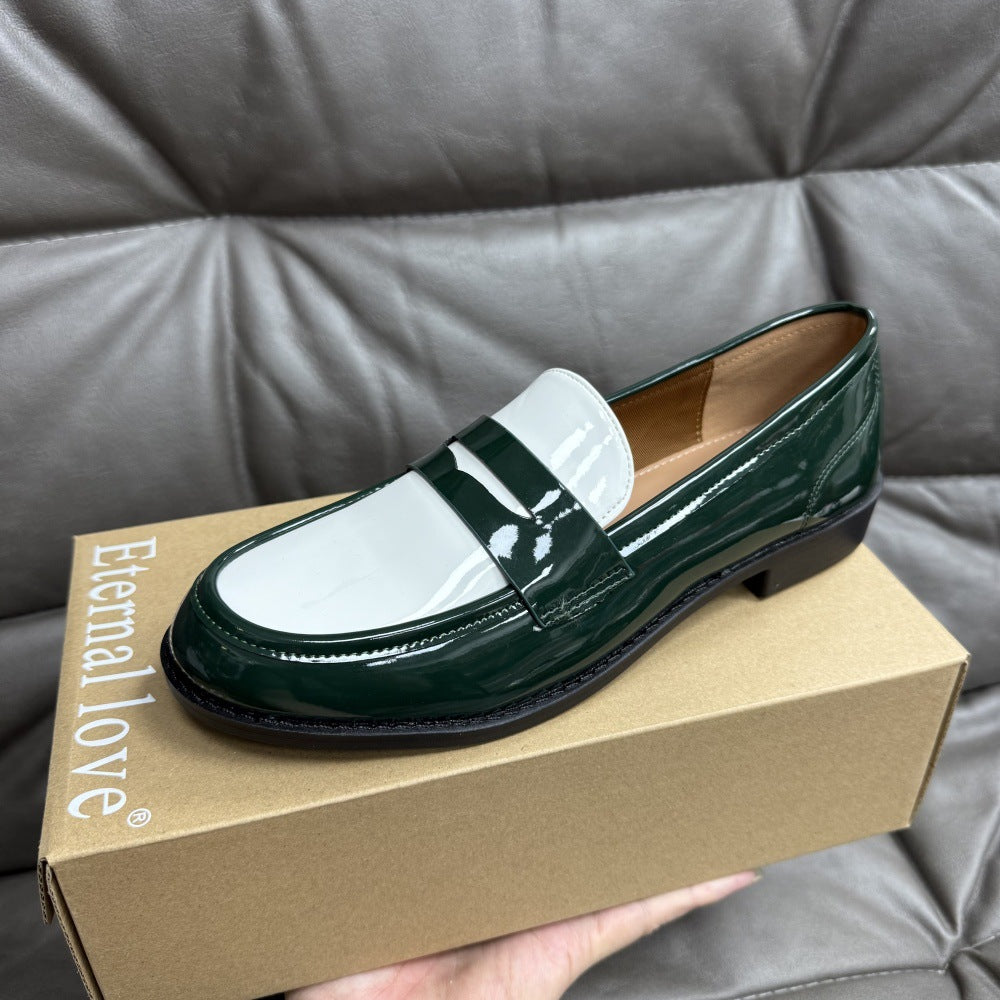 Leder Slipper im britischen Casual-Stil