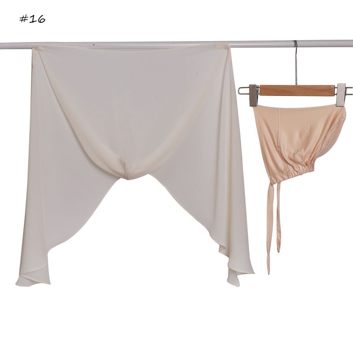 Chiffon-Schal-Set mit Kapuze – Bild 19 | LuxeStyle