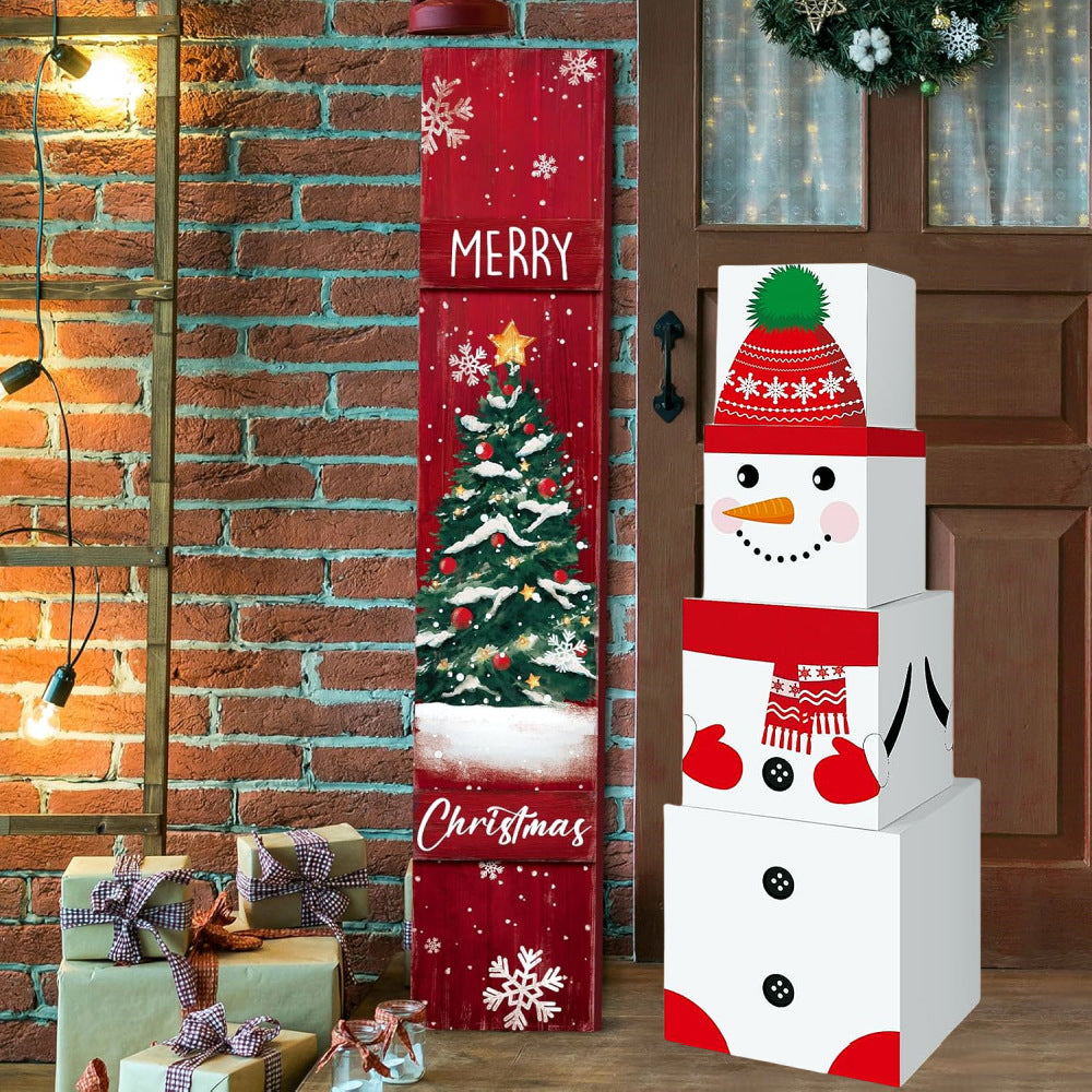 Weihnachts-Schneemann-Dekoration aus Boxen – Bild 2 | LuxeStyle