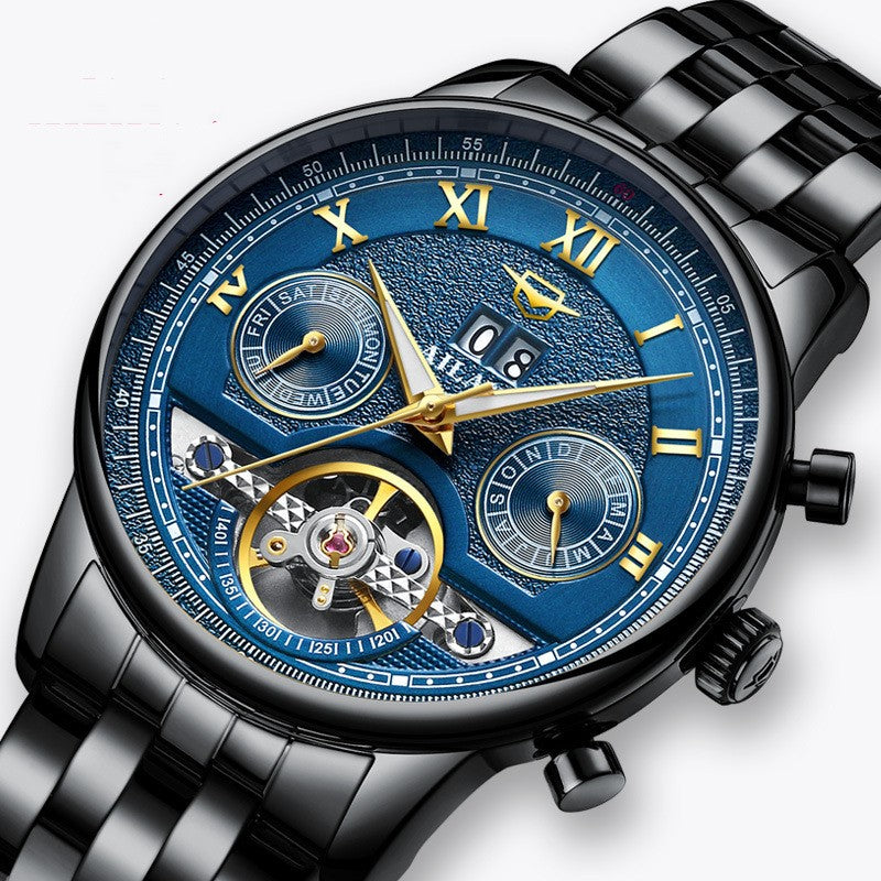 Automatische Mechanische Herrenuhr Sun Moon Stars