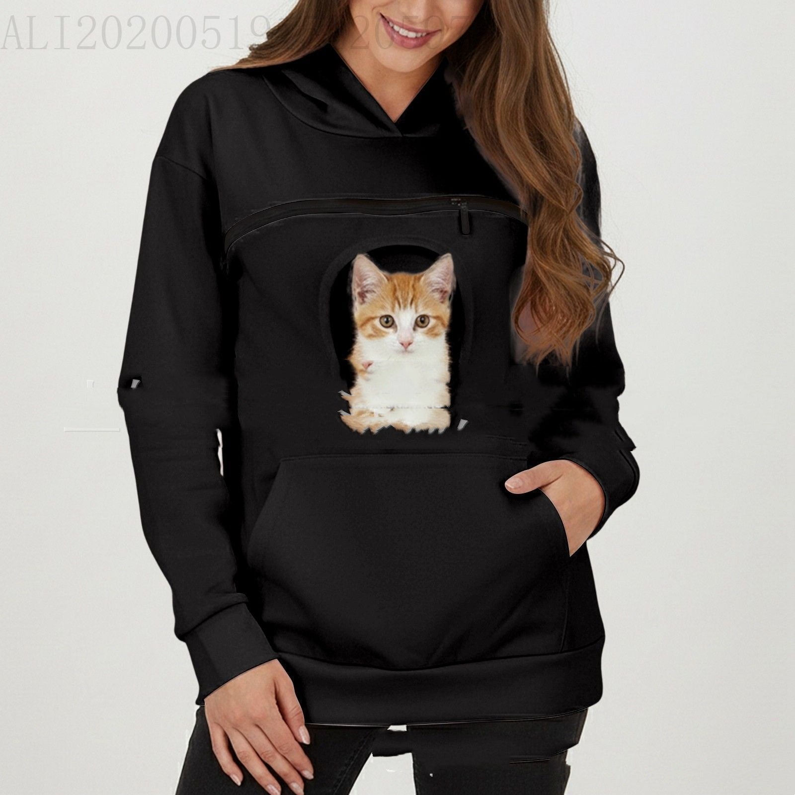 Unisex Hoodie mit Haustier-Tasche
