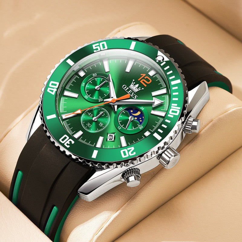 Multifunktionale Quarzuhr «Green Water Ghost» – Bild 3 | LuxeStyle