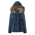 Navy‑blauer Damen‑Coat mit Fellkragen – Bild 6 | LuxeStyle