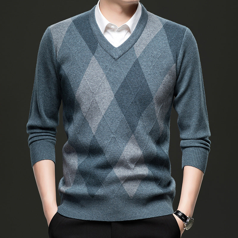 V-Neck Strickpullover für Herren