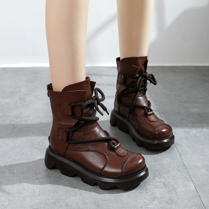 Plateau-Stiefel aus Rindsleder – Bild 1 | LuxeStyle