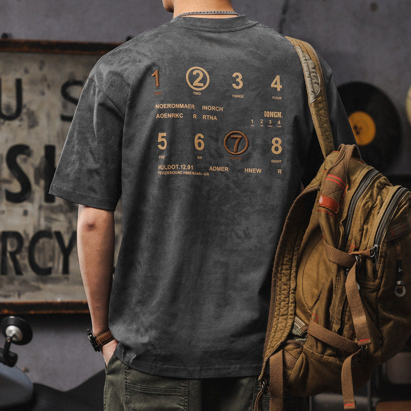 Herren Kurzarm-Shirt im American-Stil
