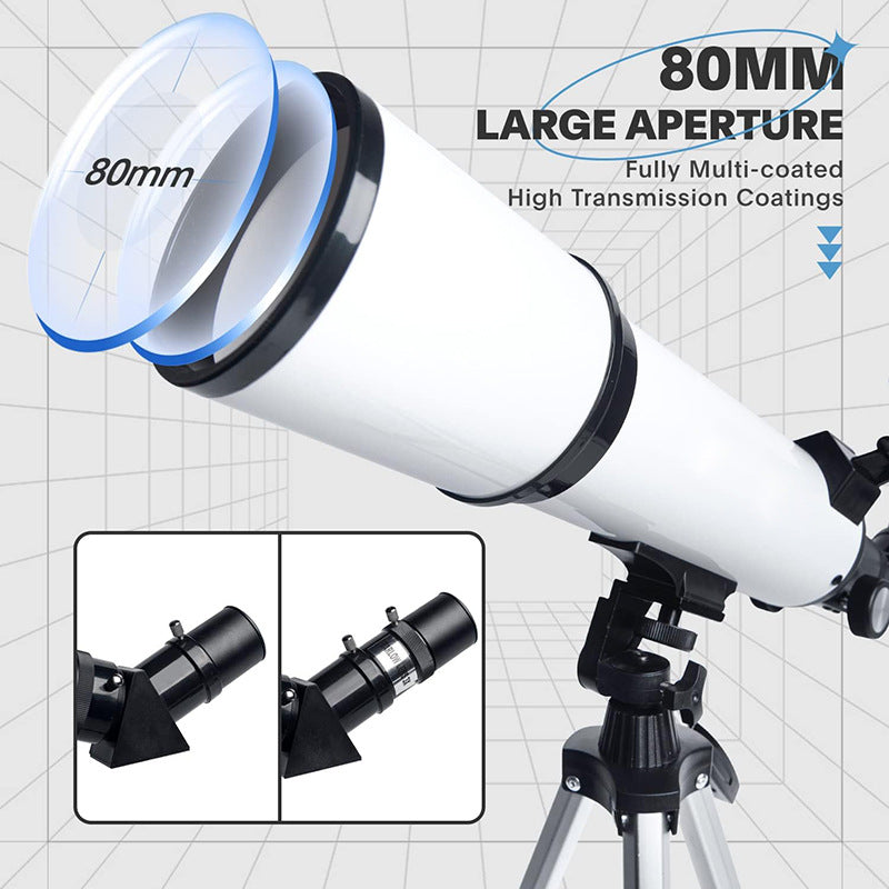 Astronomisches Teleskop mit Telefonadapter