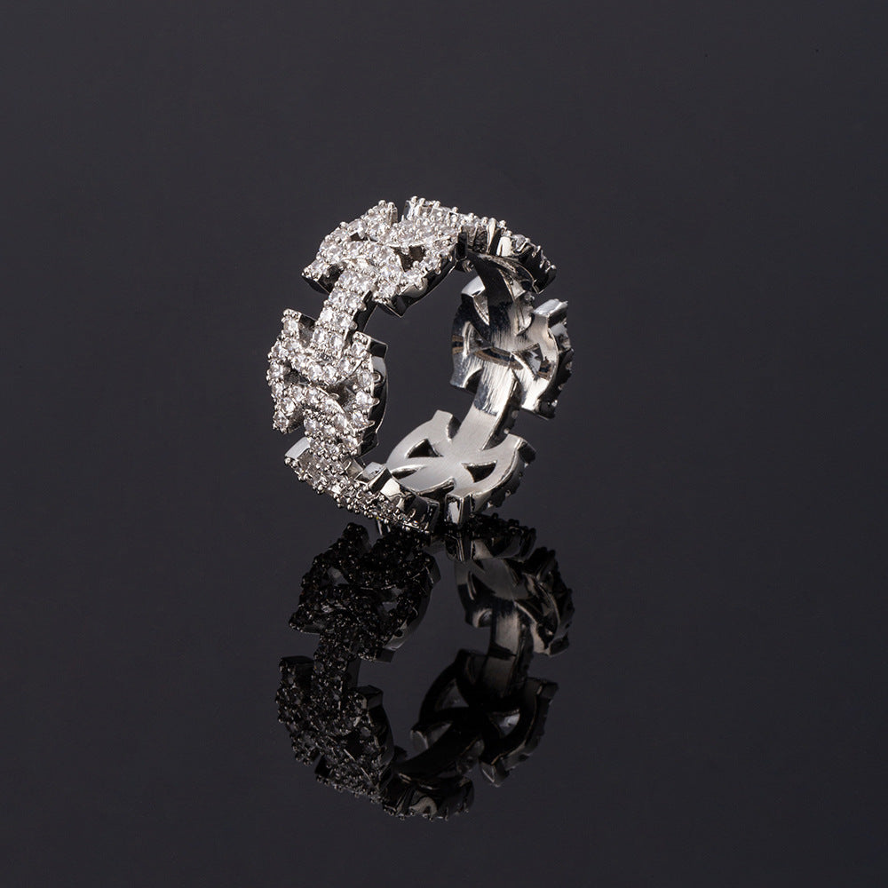 Geometrischer Ring mit Zirkonia – Bild 3 | LuxeStyle