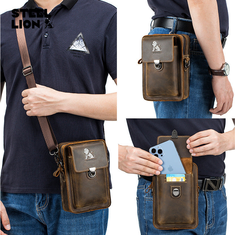 Männer Leder Crossbody Messenger Tasche – Bild 5 | LuxeStyle