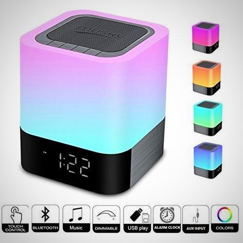 Bluetooth Lautsprecher mit Nachtlicht & Uhr – Bild 3 | LuxeStyle