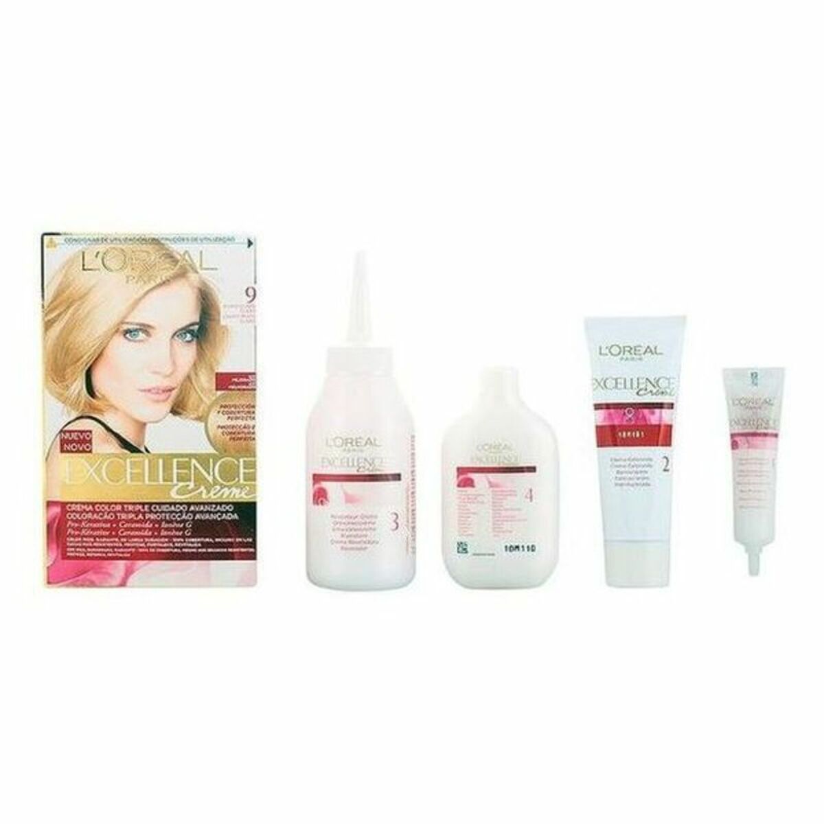 Dauerfärbung L'Oreal Excellence Nº 9 Rubio Claro Claro Nº 9-Rubio Clar
