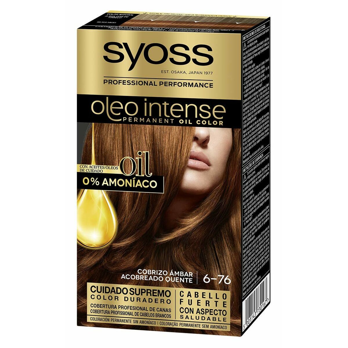 Dauerfärbung Syoss Olio Intense Platinblond Nº 6.76 Cobrizo ambar
