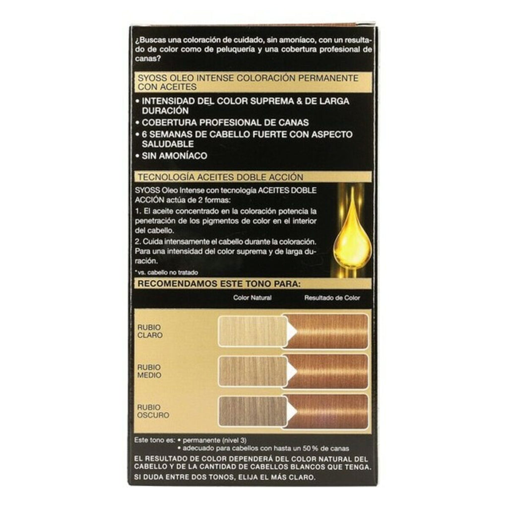 Dauerfärbung Syoss Olio Intense Honigblond Nº 8,60 Platinblond Nº 8.60