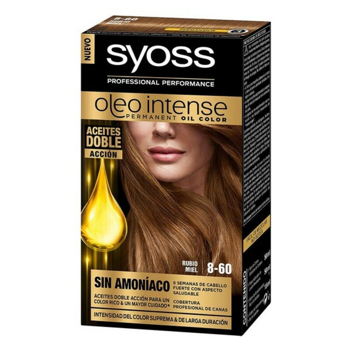 Dauerfärbung Syoss Olio Intense Honigblond Nº 8,60 Platinblond Nº 8.60