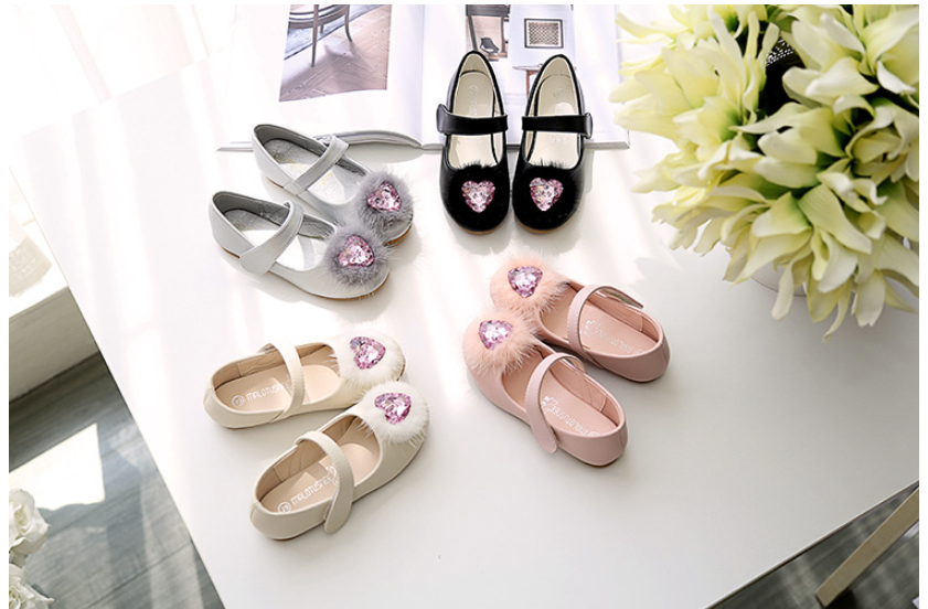 Mädchen-Lauflernschuhe aus Mikrofaser-Leder