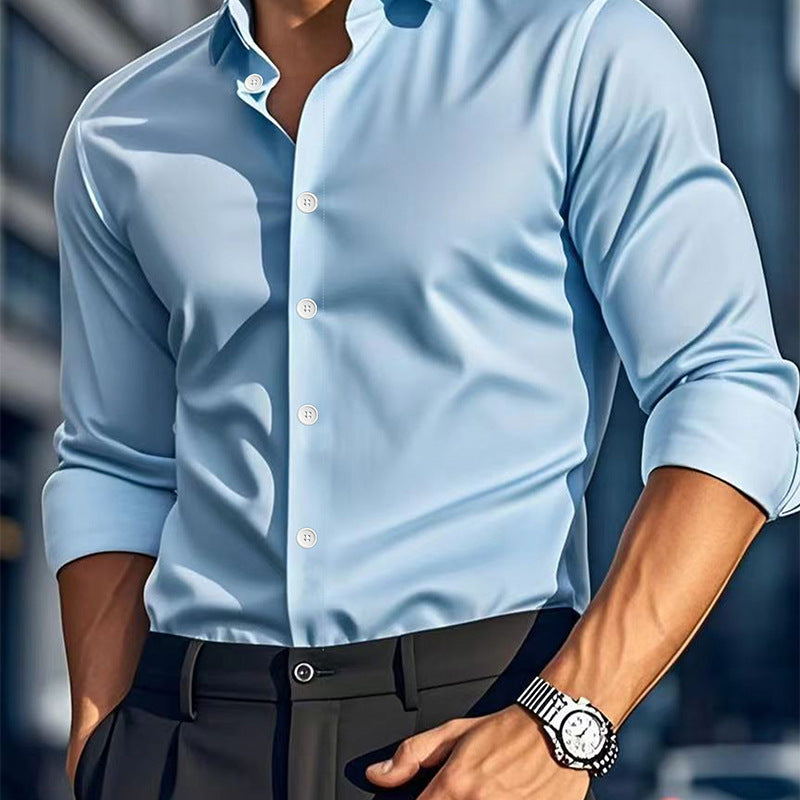 Freizeit-Langarmhemd für Herren – Bild 10 | LuxeStyle