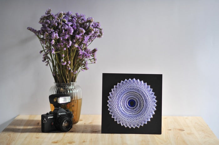DIY-Fadenbild «Vogelnest»