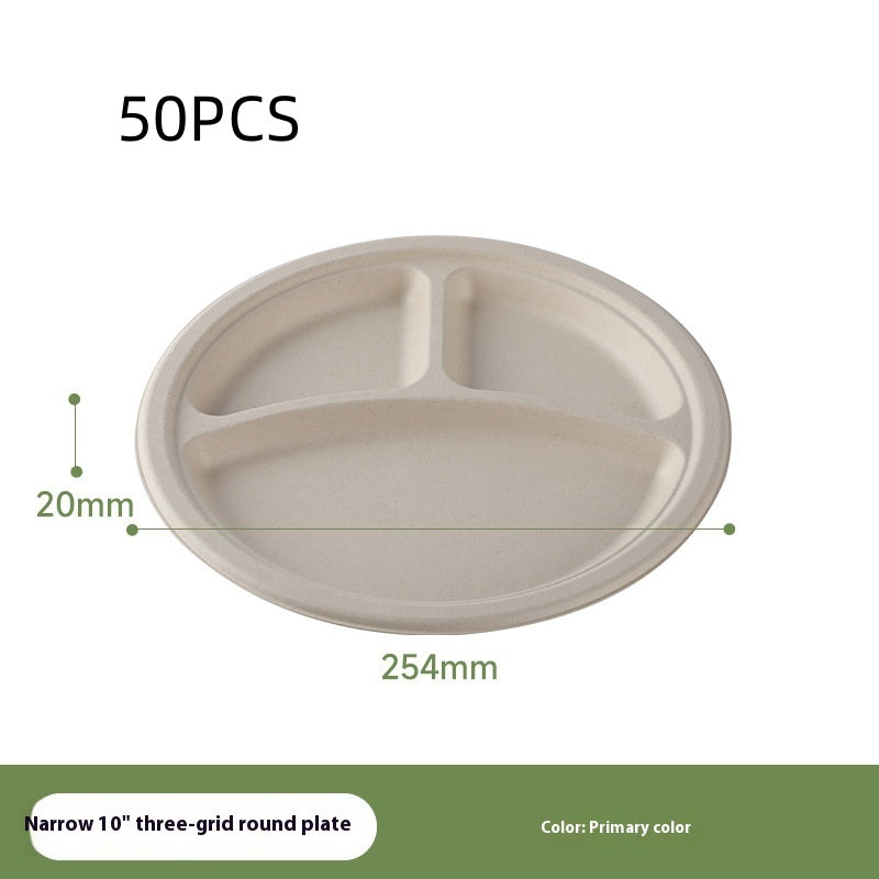 Oasis Bagasse 3-Raster Teller, 50 Stk.