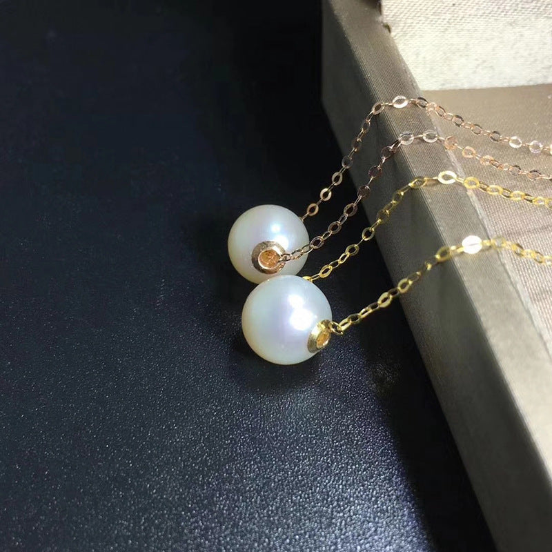 Perlen-Halskette mit 18K Gold