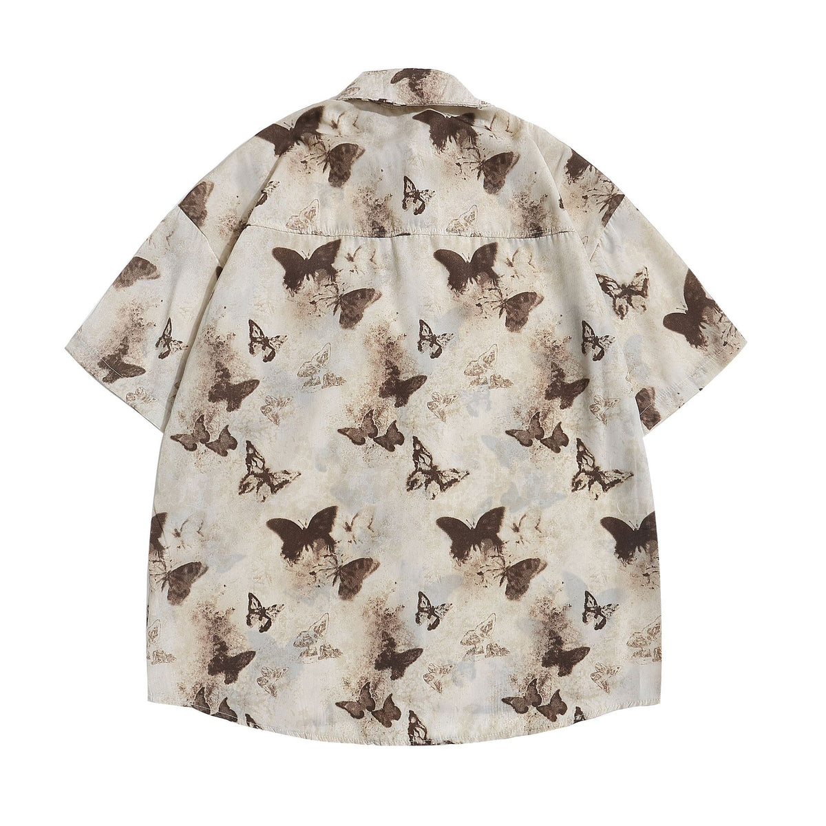 Loose Fit Halbarm-Shirt mit Schmetterlings-Print – Bild 3 | LuxeStyle