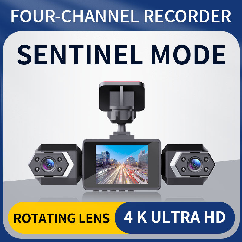 1080P Autorekorder mit 4 Linsen und Nachtsicht
