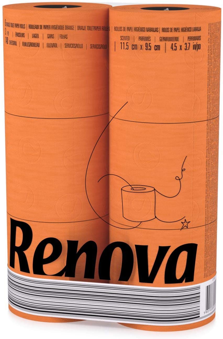 Toilettenpapier 6 Rollen orange